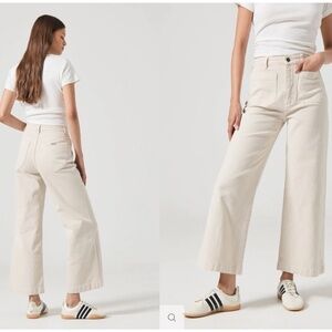 Rolla's Off White Wide Leg Denim Jean